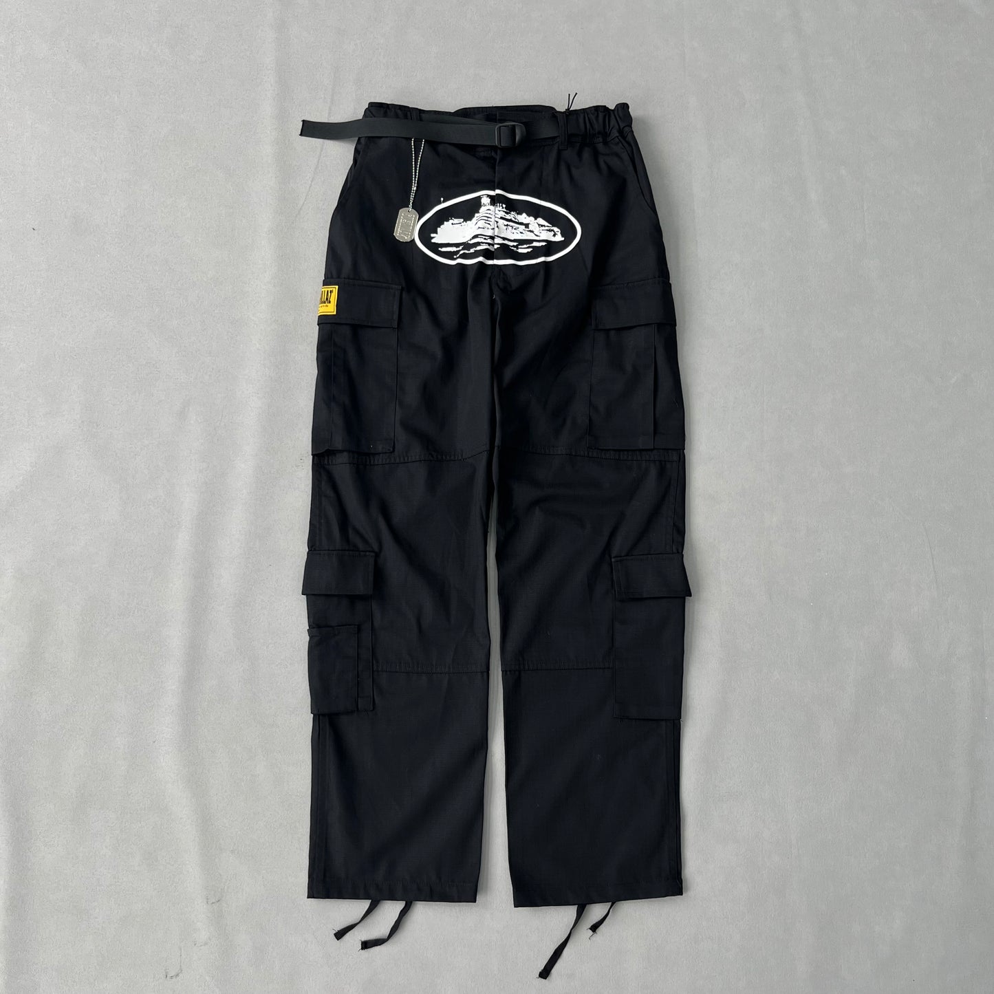 Calça Corteiz Cargo Preta 5 Stars - Shabby Company