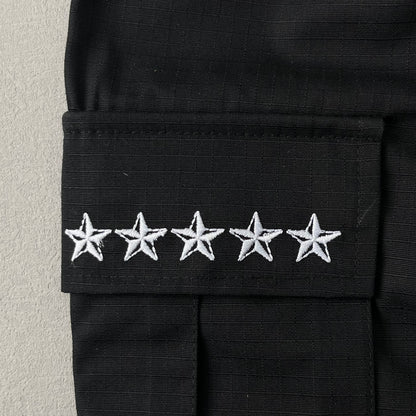 Calça Corteiz Cargo Preta 5 Stars - Shabby Company