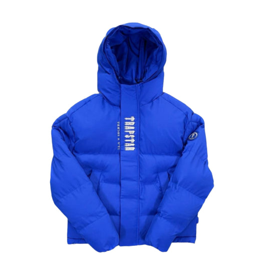 Jaqueta Puffer Trapstar Decoded Hooded Dazzling Azul - Shabby Company