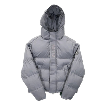 Jaqueta Puffer Trapstar Decoded Hooded Cinza - Shabby Company